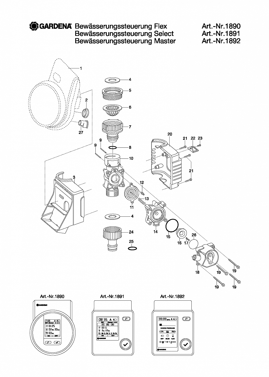  WATER CONTROL SELECT, 1891,  Автоматика Gardena