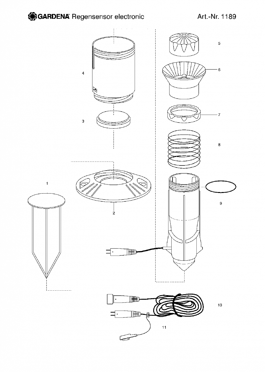 RAIN SENSOR, 1189,  Автоматика Gardena