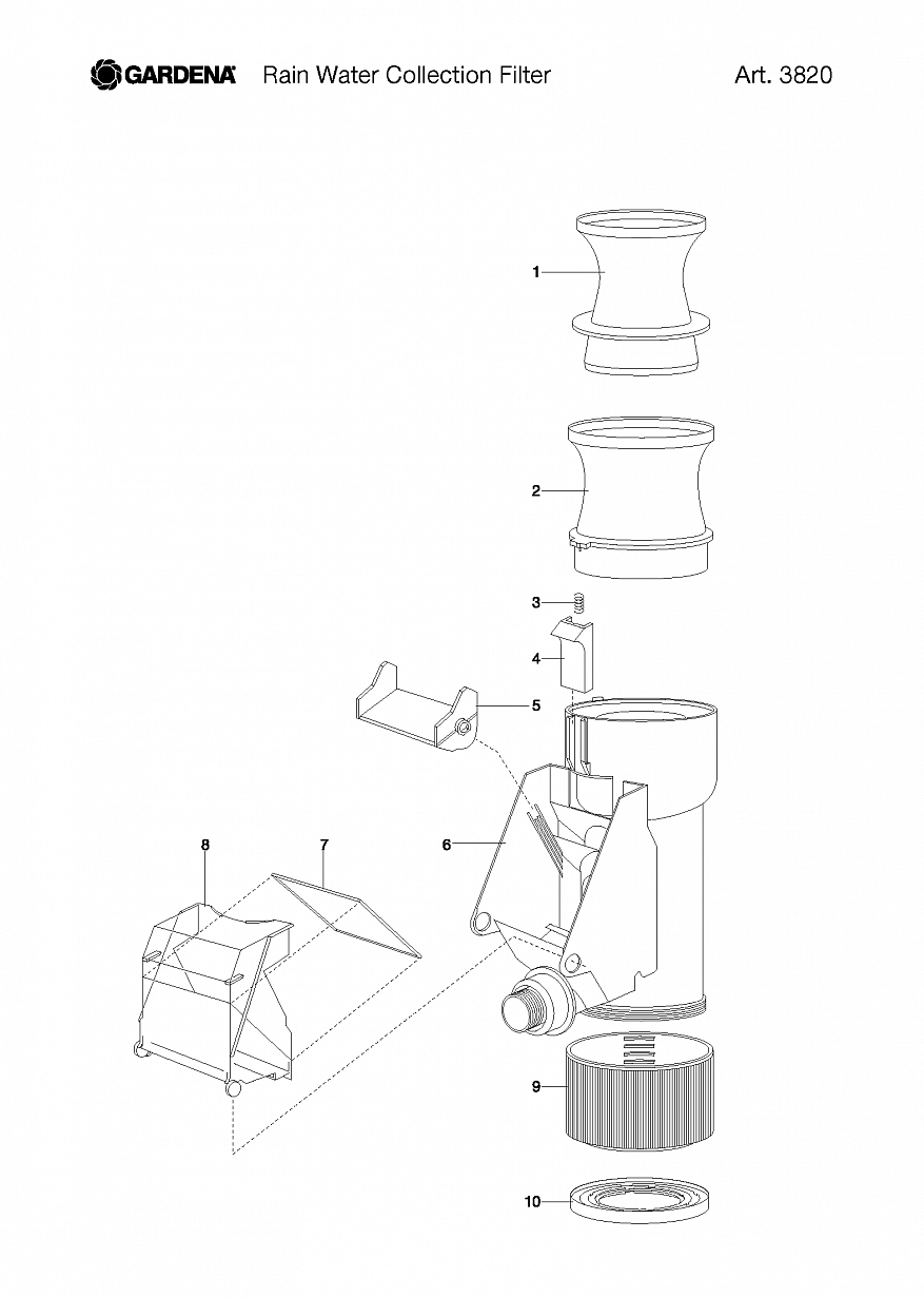 RAIN WATER COLLECTION FILTER, Art. 3820-20,  Автоматика Gardena