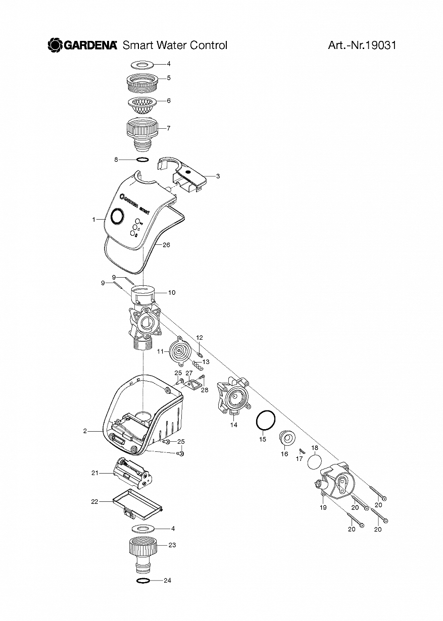 SMART WATER CONTROL, 19031,  Автоматика Gardena