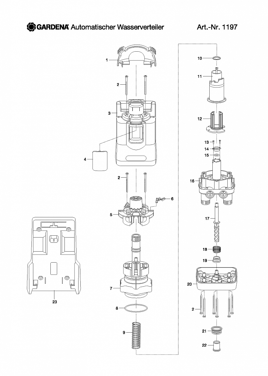 WATER DISTRIBUTOR AUTOMATIC, 1197,  Автоматика Gardena