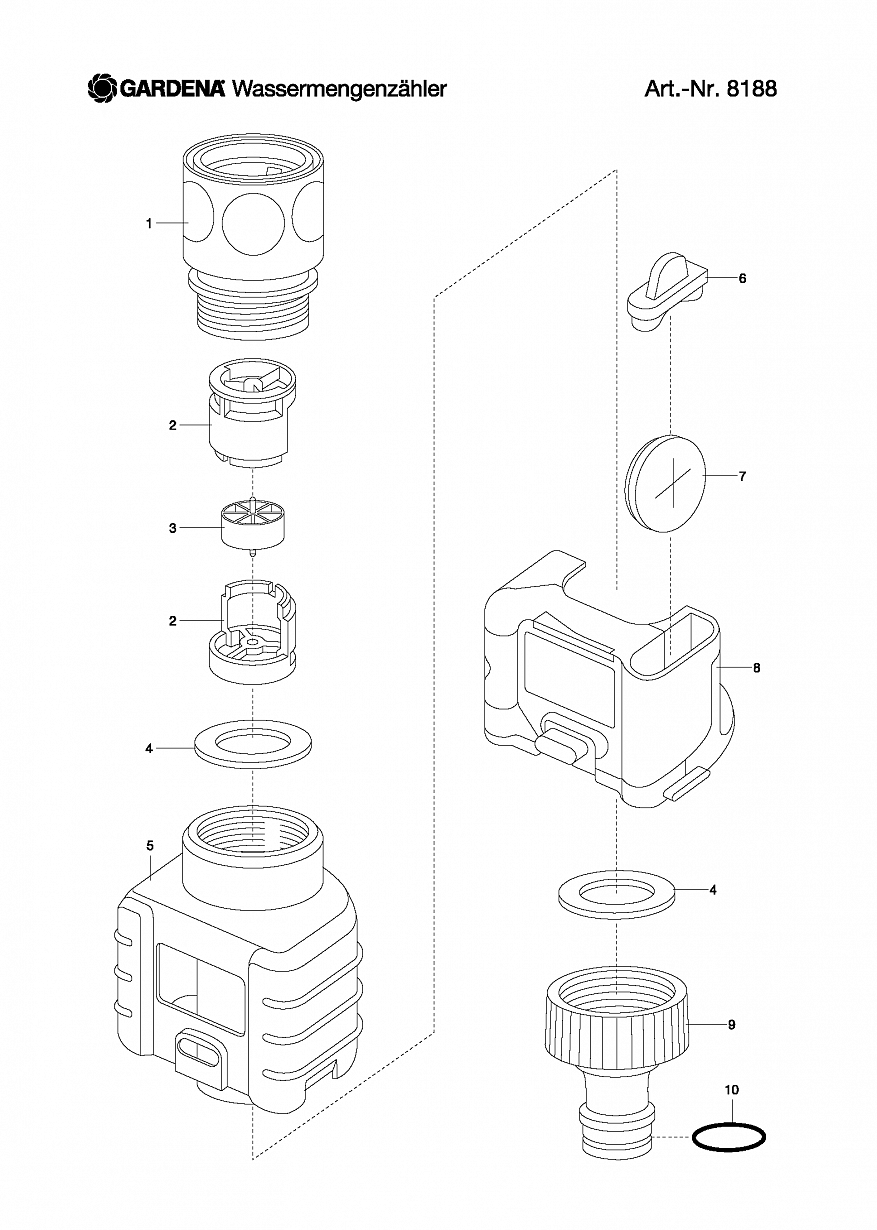 WATER SMART FLOW METER, 8188,  Автоматика Gardena