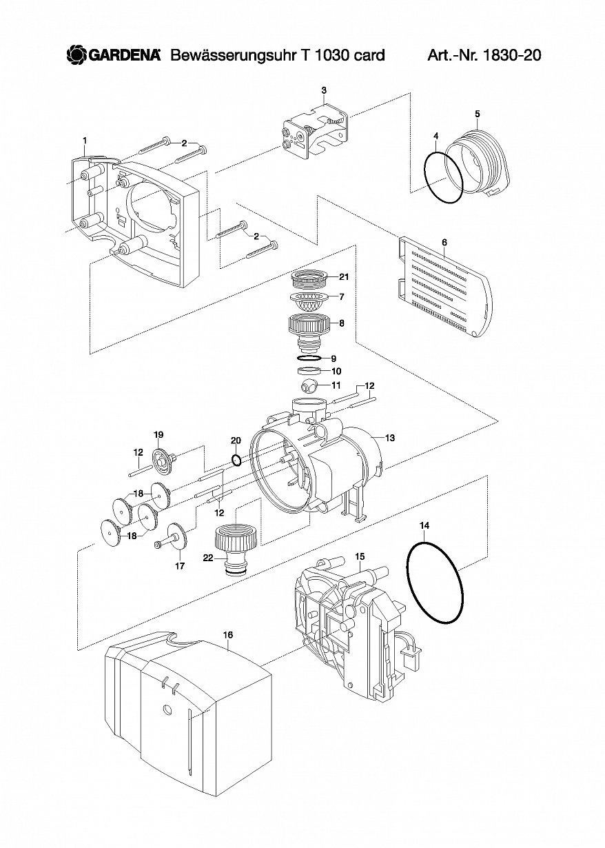 WATER TIMER T 1030 CARD, Art. 1830-20,  Автоматика Gardena