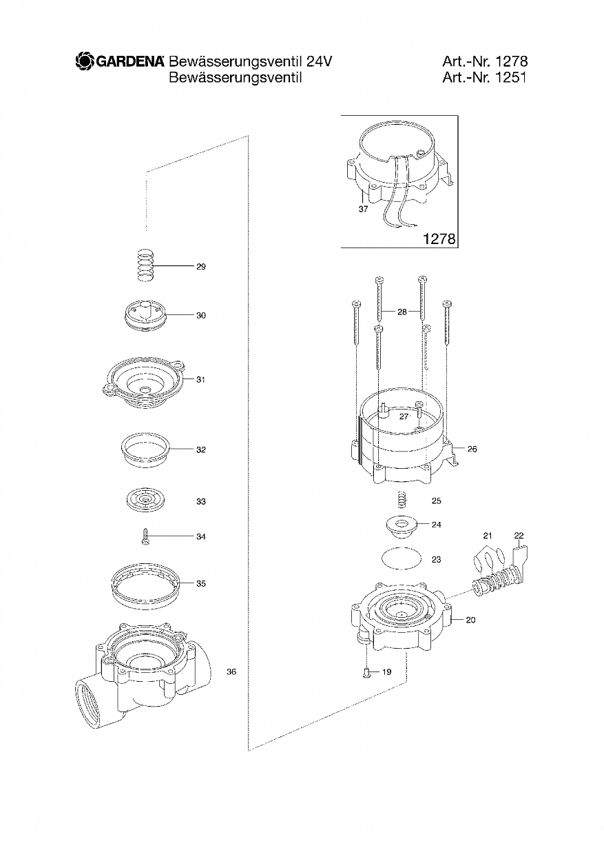 WATERING VALVE 24 V - 1", 1278,  Автоматика Gardena