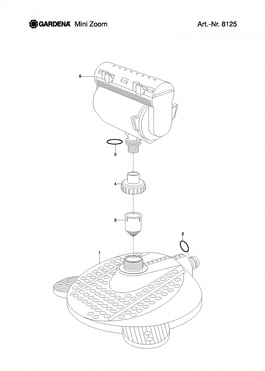 SMALL AREA OSCILLATING SPRINKLER, 8125, until 2012  Автоматика Gardena