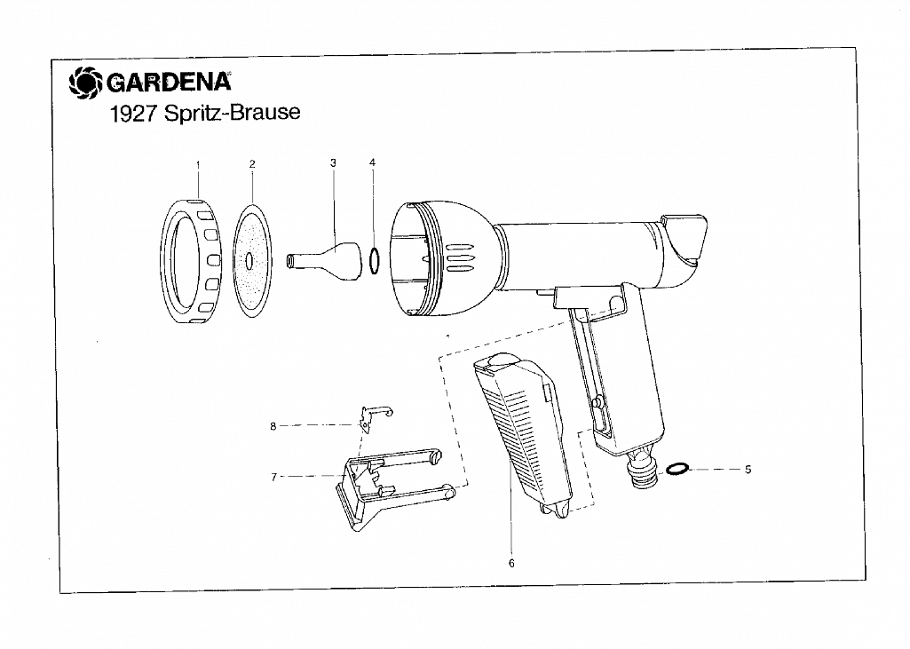  SHOWER/SPRAY GUN, 1927, until 2003  Автоматика Gardena