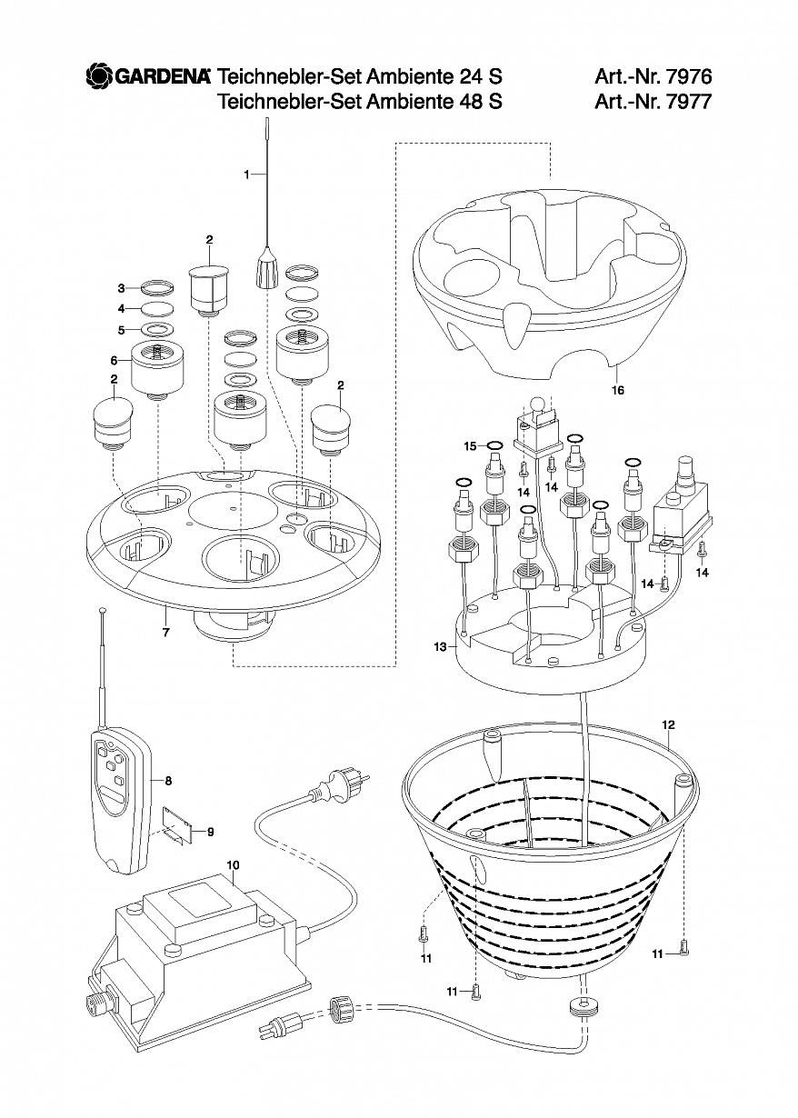 Автоматика Gardena  MIST GENERATOR SET AMBIENTE 24 S, 7976, 