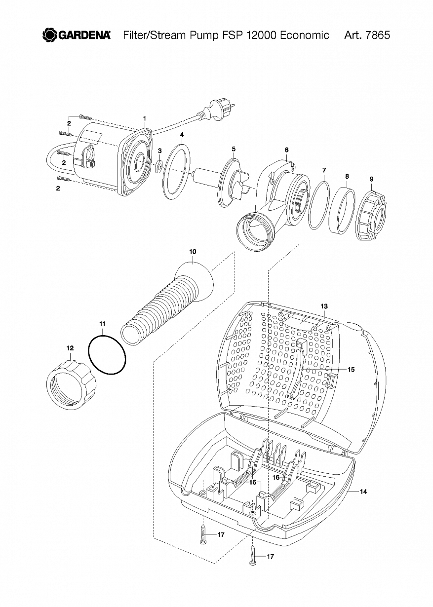 Автоматика Gardena FILTER STREAM PUMP FSP 12000 ECONOMIC, Art. 7865-20, until 2012