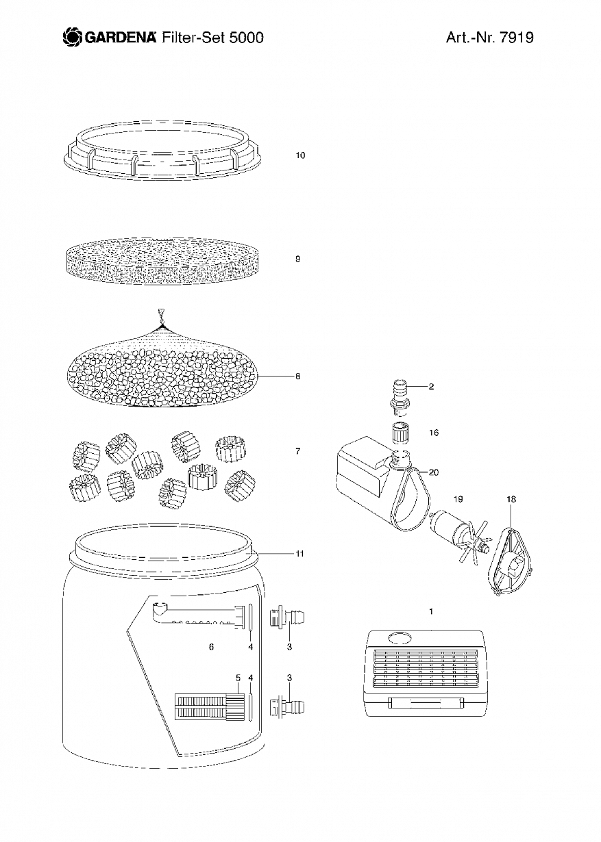 Автоматика Gardena FILTER-SET FS 5000, 7919, until 2008 