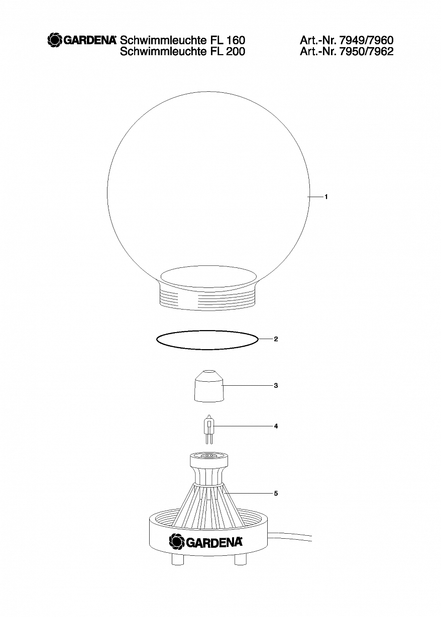 Автоматика Gardena FLOATING LIGHT FL 160, 7960, until 2011 