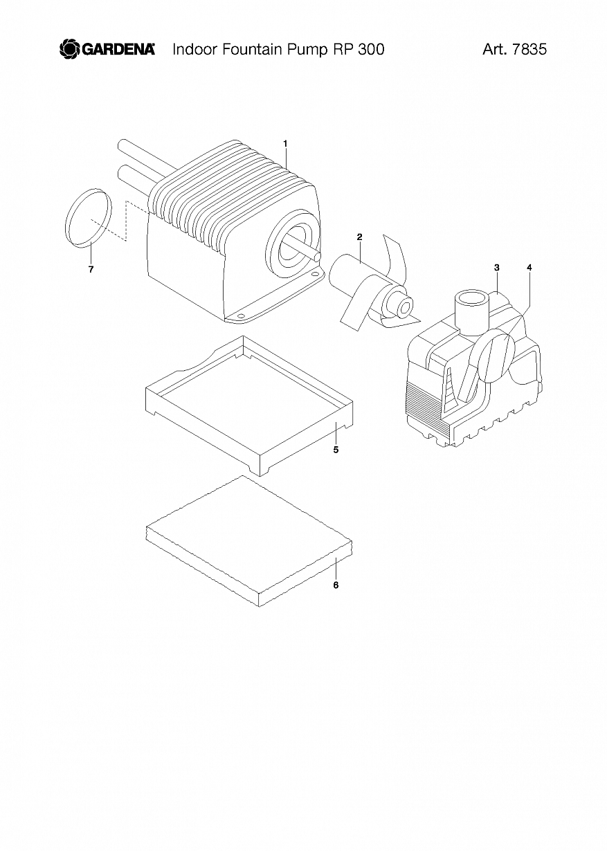 Автоматика Gardena INDOOR FOUNTAIN PUMP RP 300, Art. 7835-20, until 2012 