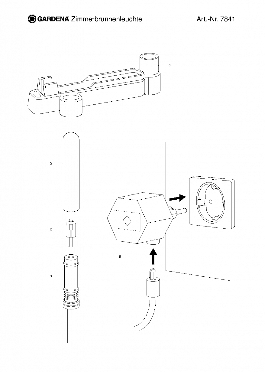 Автоматика Gardena INDOOR FOUNTAIN LIGHT, 7841, until 2004 