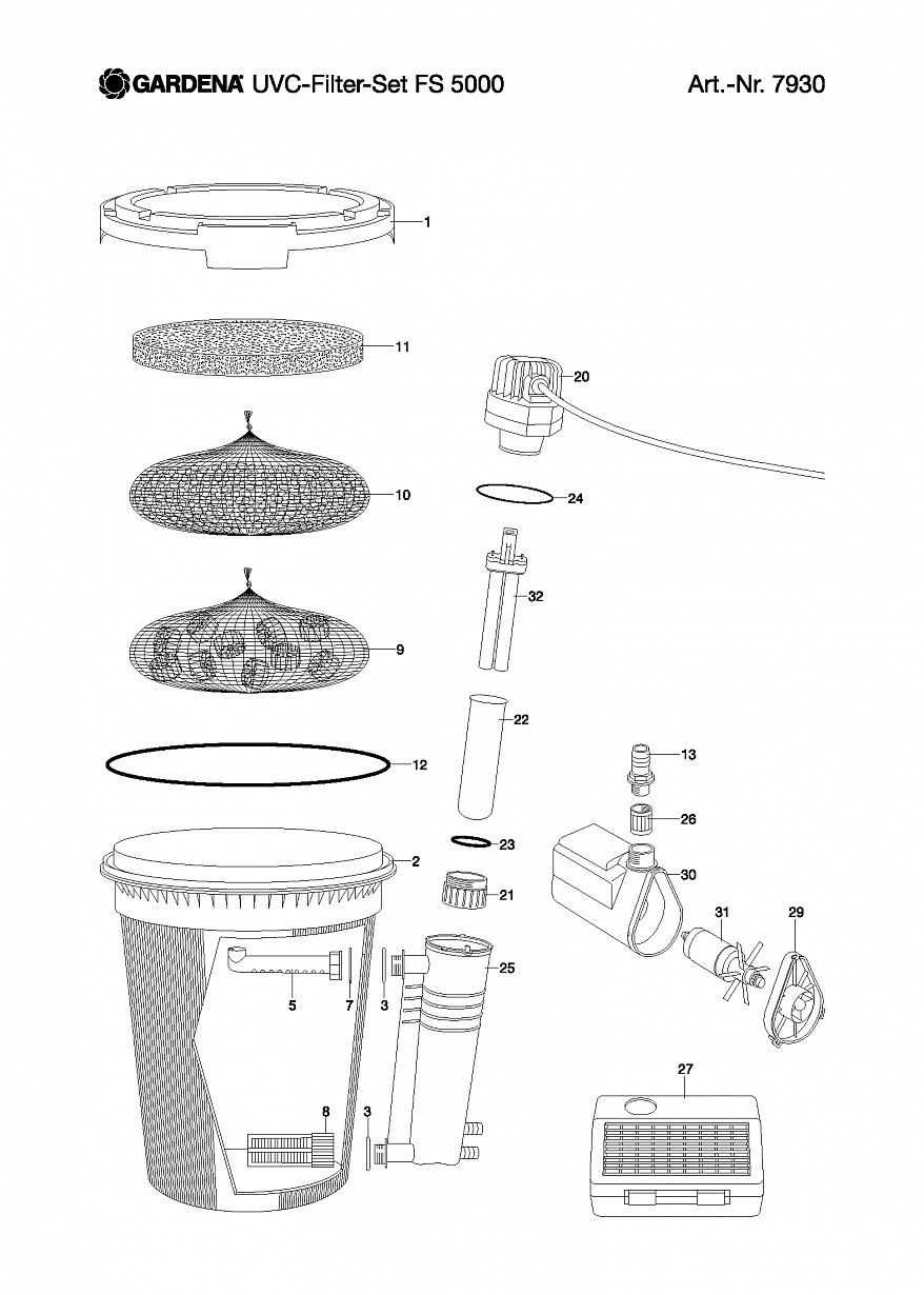 Автоматика Gardena PROMO FILTER FS 5000 WITH UVC  Art. 7930, until 2006