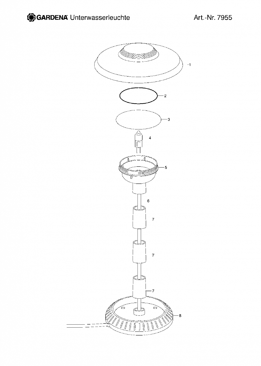 Автоматика Gardena UNDERWATER LIGHT, 7955, until 2004 