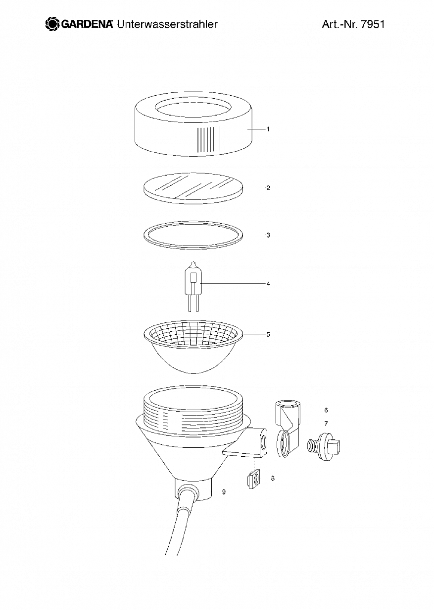 Автоматика Gardena UNDERWATER SPOT, 7951, until 2005 