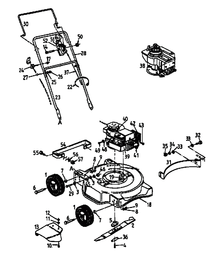 MTD Артикул 11A-051A602 (год выпуска 1999)