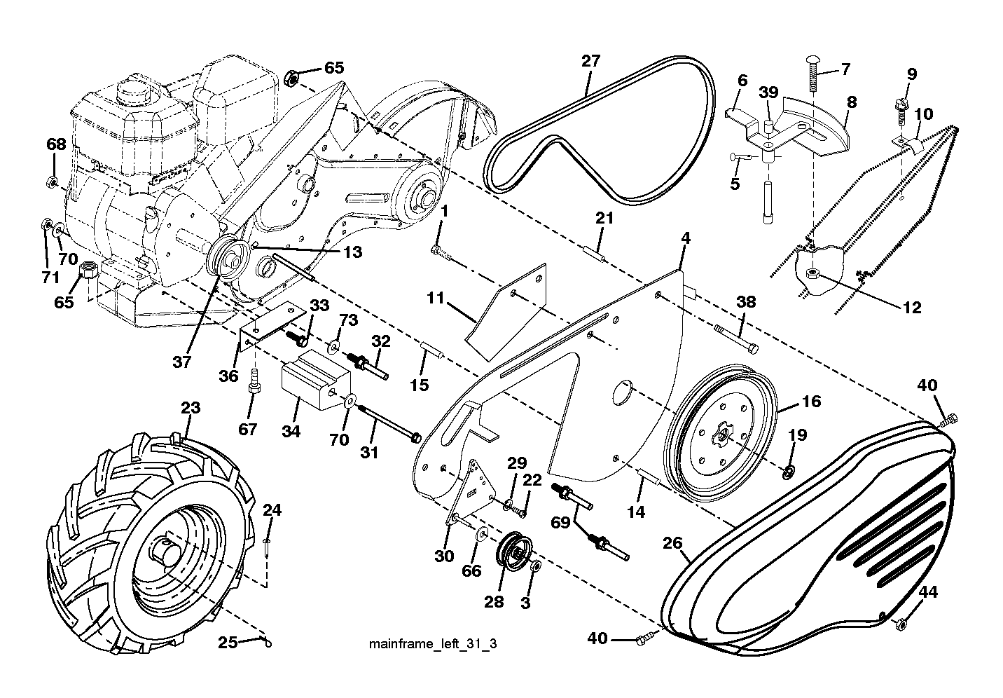 Шасси, левая сторона