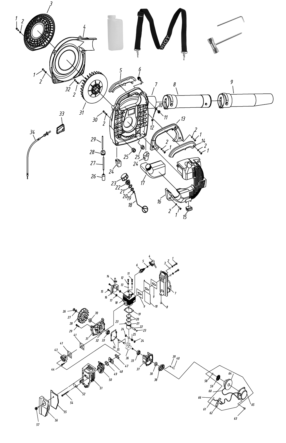 Запчасти для воздуходувки Patriot BG 125 EAN8-20121013 2020