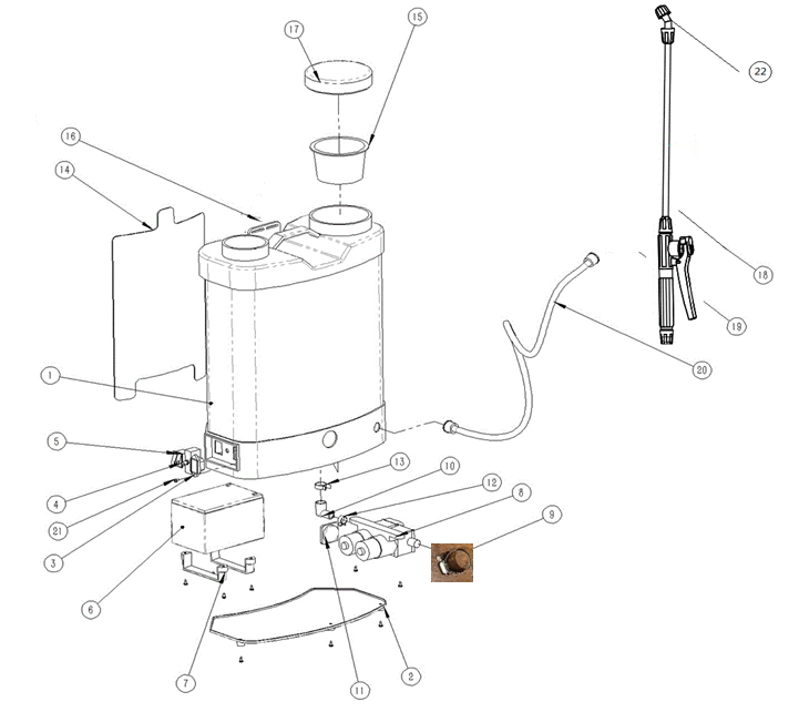 Запчасти для опрыскивателя Patriot PT-12 AC EAN8-20100544