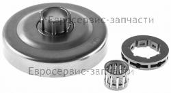 Звездочка ведущ. 0.325"-7 (H 340,345,346,350,351,353,355,357,359,445,450) съемный венец + подшипник 1000016