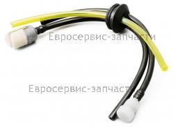 Шланг топливный 3 трубки для бака бензопилы / мотокосы / триммера Echo GT-22GES, SRM-22GES (3 шланга + фильтр + сапун) 1700048